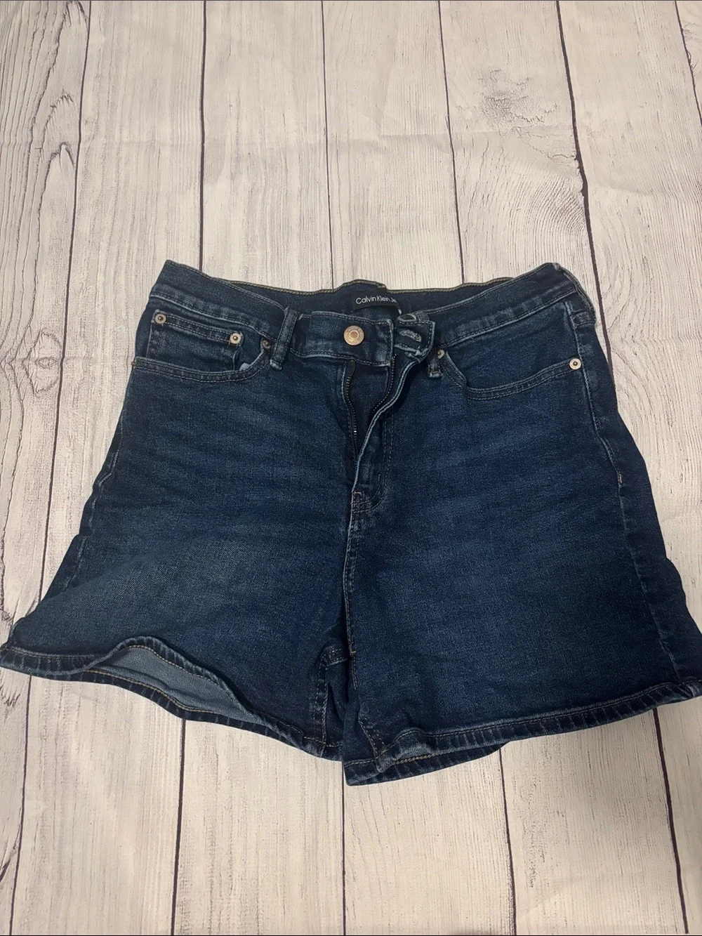 Calvin Klein Navy Blue Denim Shorts